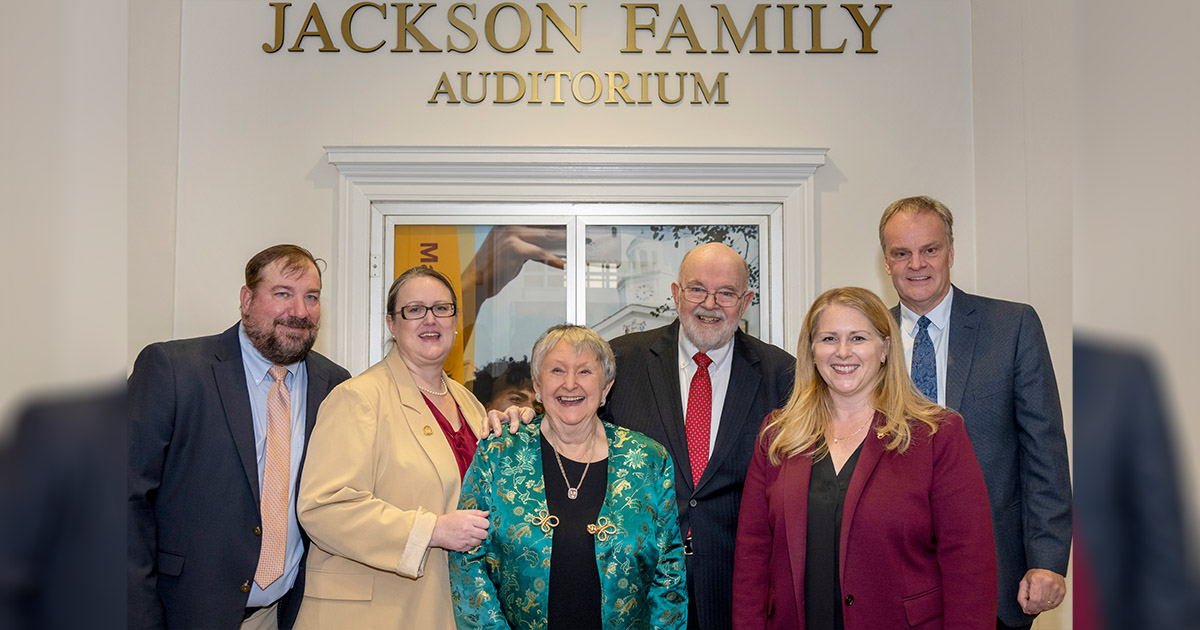 Jackson Family Auditorium of Holloway Hall naming ceremony